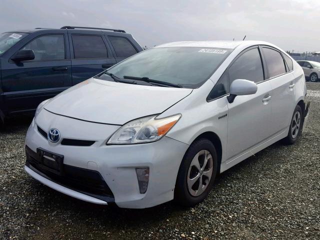 JTDKN3DU2C5446960 - 2012 TOYOTA PRIUS WHITE photo 2