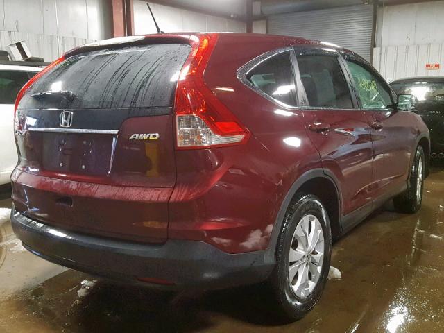 5J6RM4H58DL029733 - 2013 HONDA CR-V EX MAROON photo 4