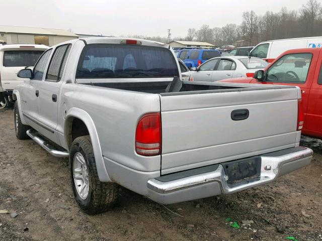 1B7HL2AN11S292053 - 2001 DODGE DAKOTA QUA GRAY photo 3