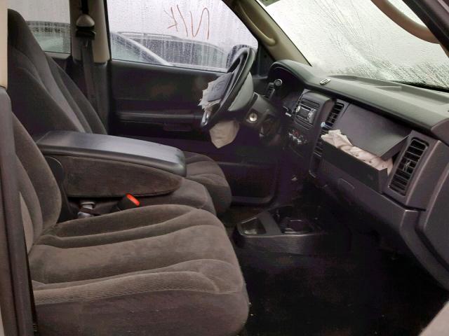 1B7HL2AN11S292053 - 2001 DODGE DAKOTA QUA GRAY photo 5