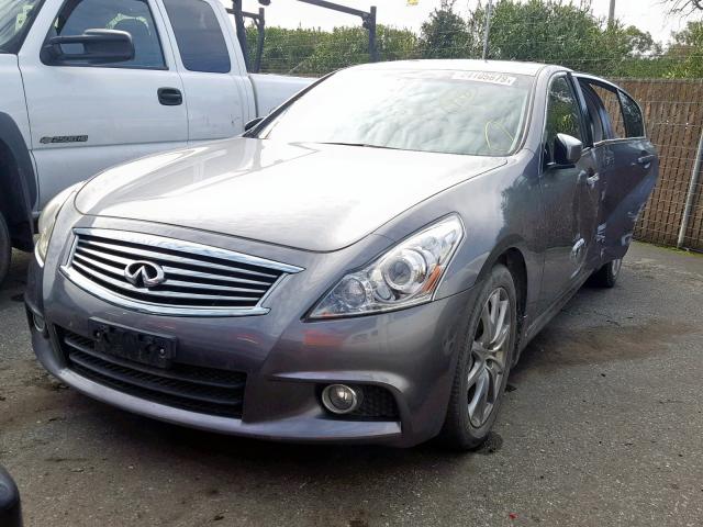 JN1CV6AP0AM404376 - 2010 INFINITI G37 BASE GRAY photo 2