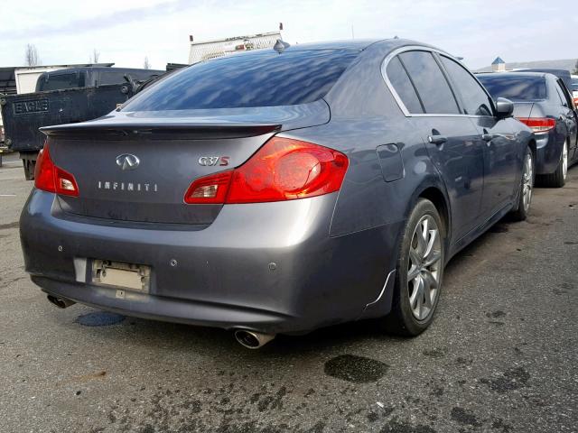 JN1CV6AP0AM404376 - 2010 INFINITI G37 BASE GRAY photo 4