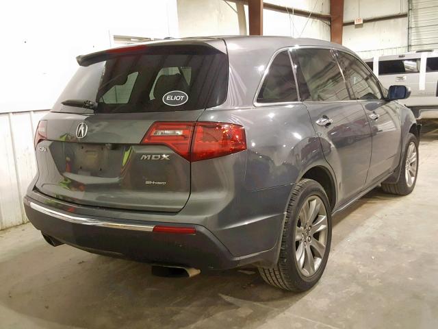 2HNYD2H77BH530981 - 2011 ACURA MDX ADVANC GRAY photo 4