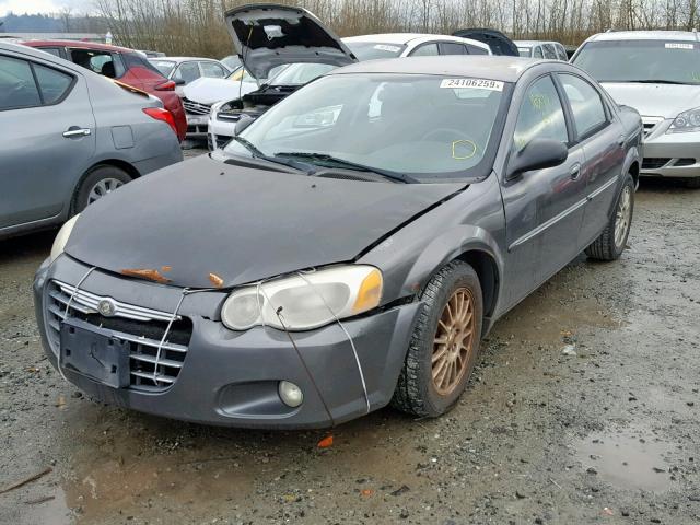 1C3EL56T14N189105 - 2004 CHRYSLER SEBRING LX GRAY photo 2