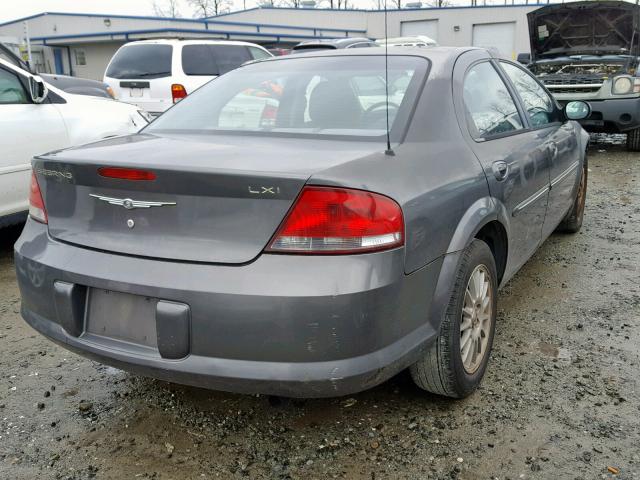 1C3EL56T14N189105 - 2004 CHRYSLER SEBRING LX GRAY photo 4