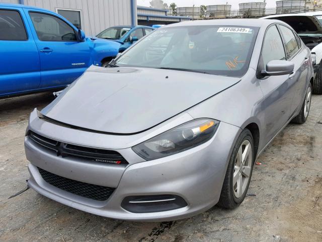 1C3CDFBB2GD613439 - 2016 DODGE DART SXT SILVER photo 2