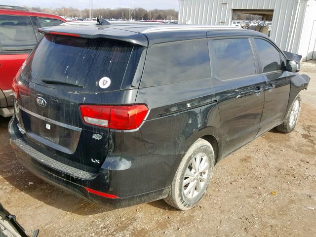 KNDMB5C18G6142231 - 2016 KIA SEDONA LX BLACK photo 4