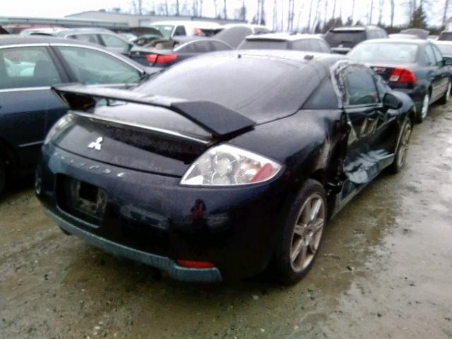 4A3AK64F68E026632 - 2008 MITSUBISHI ECLIPSE SE BLACK photo 4