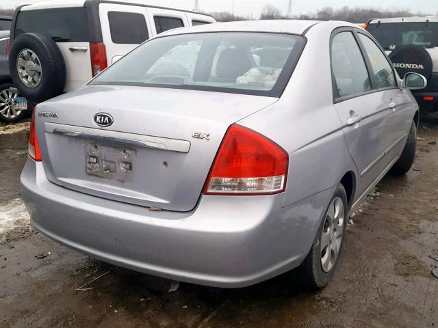 KNAFE122975403291 - 2007 KIA SPECTRA EX SILVER photo 4