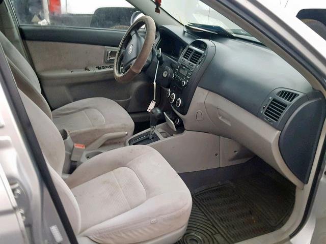 KNAFE122975403291 - 2007 KIA SPECTRA EX SILVER photo 5