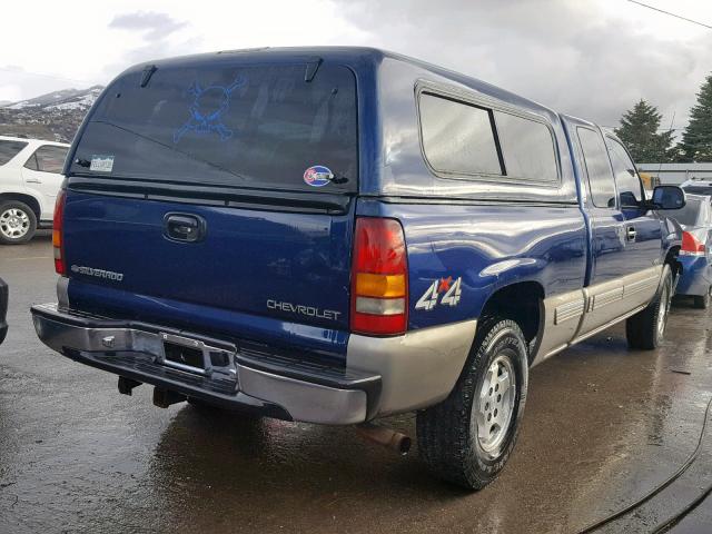 1GCEK19T92Z124091 - 2002 CHEVROLET SILVERADO BLUE photo 4