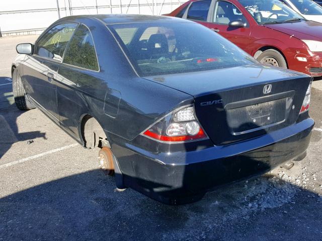 1HGEM22145L054209 - 2005 HONDA CIVIC DX V BLACK photo 3