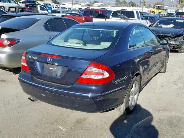 WDBTJ65J65F149434 - 2005 MERCEDES-BENZ CLK 320C BLUE photo 4