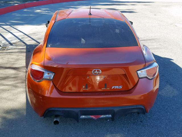 JF1ZNAA17D1710962 - 2013 TOYOTA SCION FR-S ORANGE photo 10