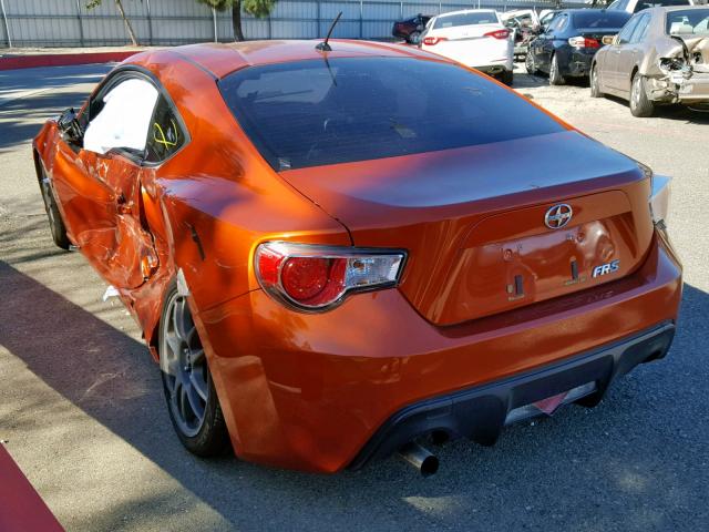 JF1ZNAA17D1710962 - 2013 TOYOTA SCION FR-S ORANGE photo 3
