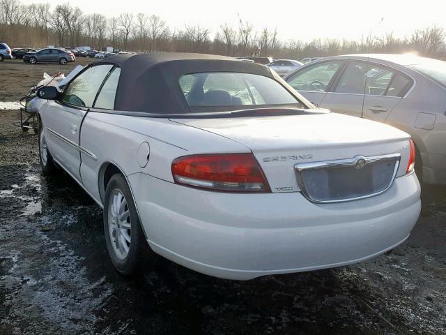 1C3EL55R12N140988 - 2002 CHRYSLER SEBRING LX WHITE photo 3