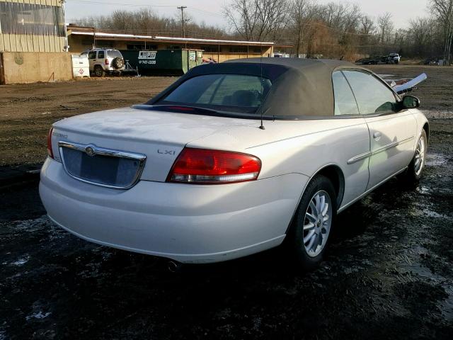 1C3EL55R12N140988 - 2002 CHRYSLER SEBRING LX WHITE photo 4