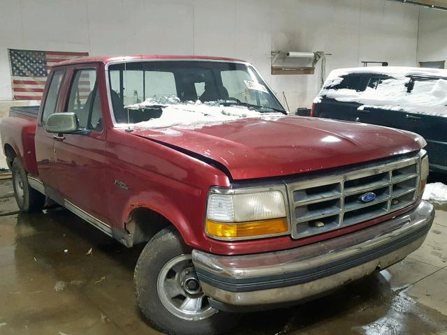 1FTEX15N1NKB32739 - 1992 FORD F150 BURGUNDY photo 1