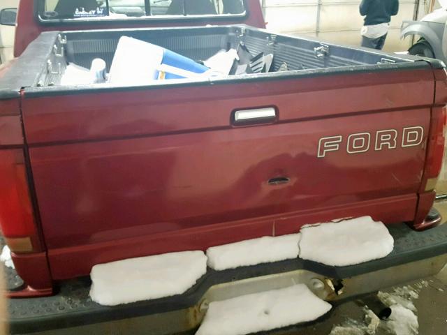 1FTEX15N1NKB32739 - 1992 FORD F150 BURGUNDY photo 9