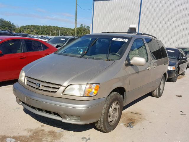 4T3ZF13C51U387983 - 2001 TOYOTA SIENNA LE BEIGE photo 2