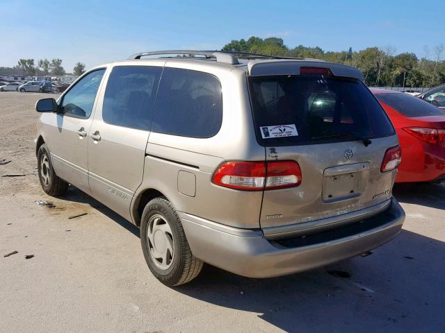 4T3ZF13C51U387983 - 2001 TOYOTA SIENNA LE BEIGE photo 3