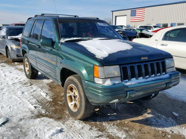 1J4GZ78Y1VC737876 - 1997 JEEP GRAND CHER GREEN photo 1