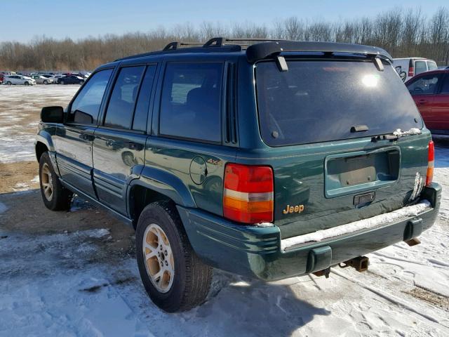 1J4GZ78Y1VC737876 - 1997 JEEP GRAND CHER GREEN photo 3