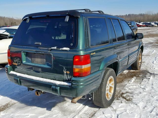 1J4GZ78Y1VC737876 - 1997 JEEP GRAND CHER GREEN photo 4