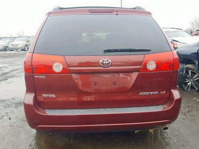 5TDKK4CC3AS297957 - 2010 TOYOTA SIENNA CE RED photo 10