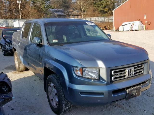 2HJYK16596H532711 - 2006 HONDA RIDGELINE BLUE photo 1