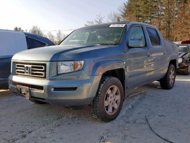 2HJYK16596H532711 - 2006 HONDA RIDGELINE BLUE photo 2