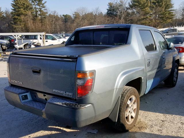 2HJYK16596H532711 - 2006 HONDA RIDGELINE BLUE photo 4