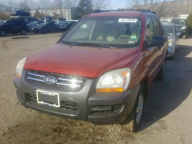 KNDJF724X87548442 - 2008 KIA SPORTAGE L RED photo 2