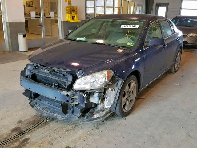 1G1ZH57B494180781 - 2009 CHEVROLET MALIBU 1LT BLUE photo 2