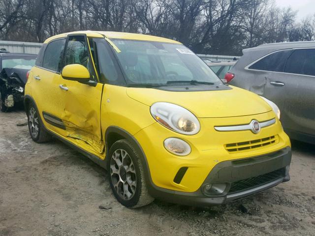 ZFBCFADH5EZ020557 - 2014 FIAT 500L TREKK YELLOW photo 1