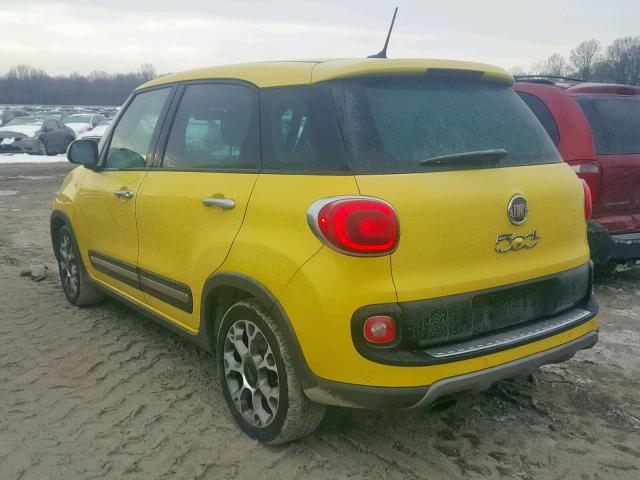 ZFBCFADH5EZ020557 - 2014 FIAT 500L TREKK YELLOW photo 3