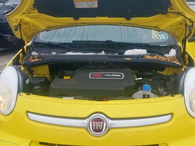 ZFBCFADH5EZ020557 - 2014 FIAT 500L TREKK YELLOW photo 7