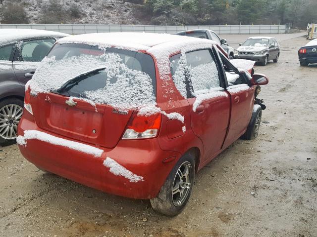 KL1TD66656B592922 - 2006 CHEVROLET AVEO BASE Rot Foto 4