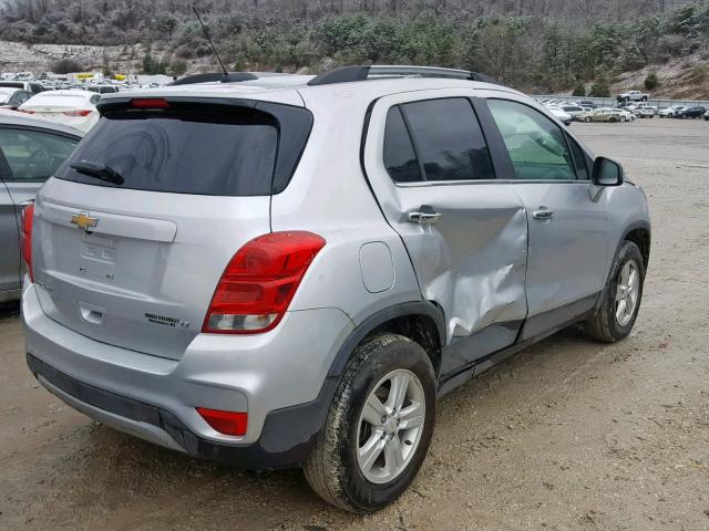 KL7CJPSB6HB240121 - 2017 CHEVROLET TRAX 1LT SILVER photo 4