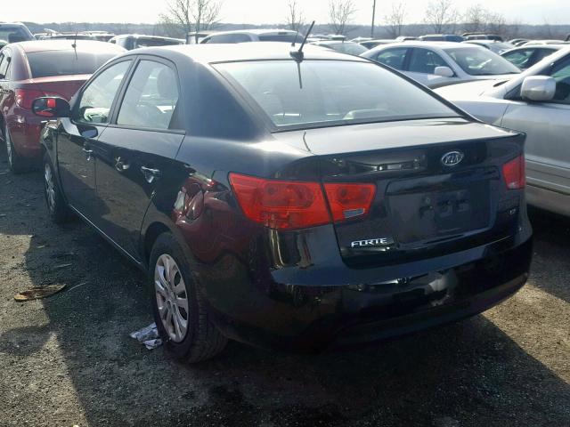 KNAFU4A21C5633908 - 2012 KIA FORTE EX BLACK photo 3