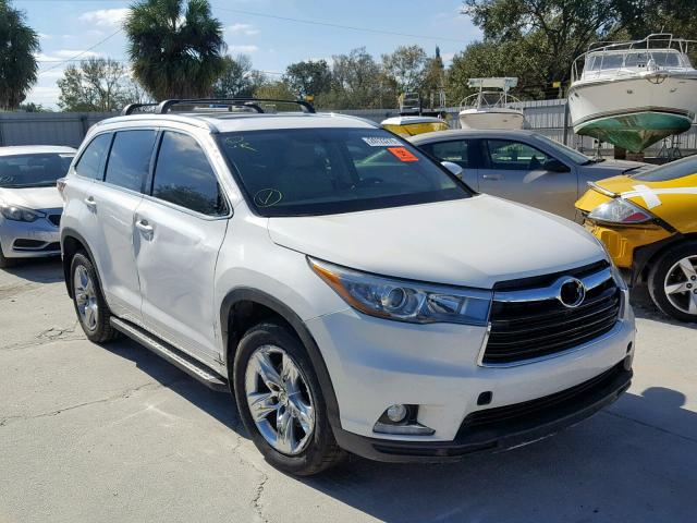 5TDDKRFH6FS146678 - 2015 TOYOTA HIGHLANDER WHITE photo 1