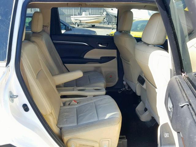 5TDDKRFH6FS146678 - 2015 TOYOTA HIGHLANDER WHITE photo 6