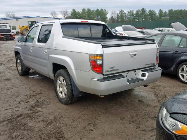 2HJYK16478H529638 - 2008 HONDA RIDGELINE SILVER photo 3