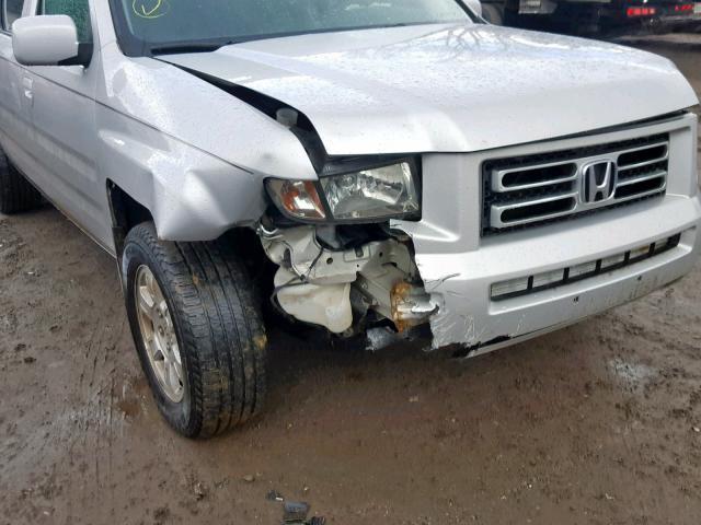 2HJYK16478H529638 - 2008 HONDA RIDGELINE SILVER photo 9