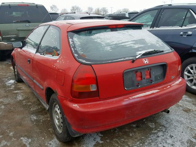 2HGEJ6443TH110819 - 1996 HONDA CIVIC DX RED photo 3