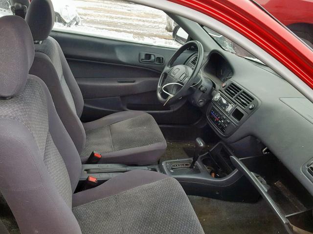 2HGEJ6443TH110819 - 1996 HONDA CIVIC DX RED photo 5