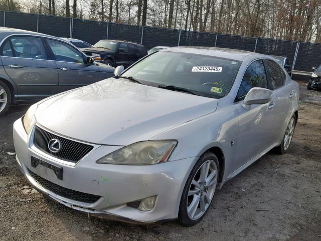 JTHBE262665001663 - 2006 LEXUS IS 350 SILVER photo 2