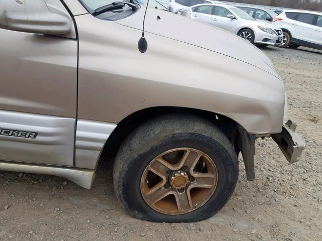 2CNBJ634926934171 - 2002 CHEVROLET TRACKER LT GOLD photo 9