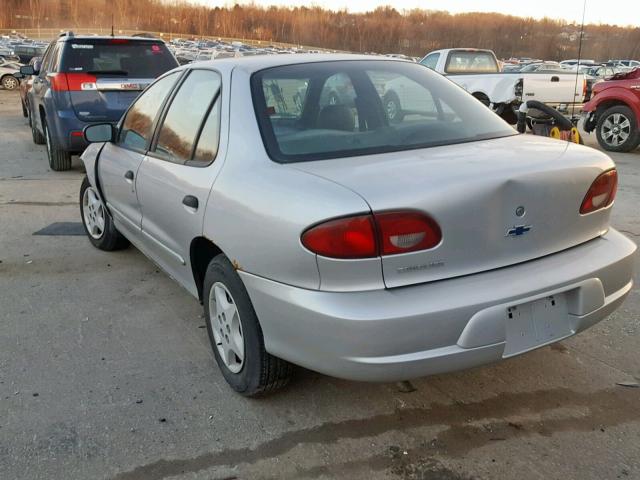 1G1JC524627151873 - 2002 CHEVROLET CAVALIER B SILVER photo 3