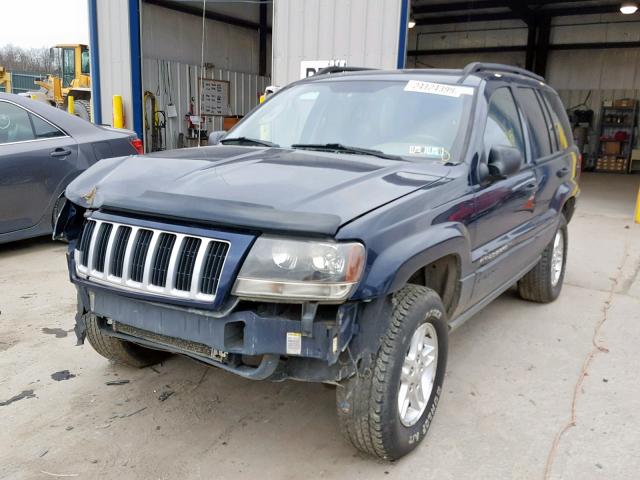 1J4GW48S74C248478 - 2004 JEEP GRAND CHER BLUE photo 2